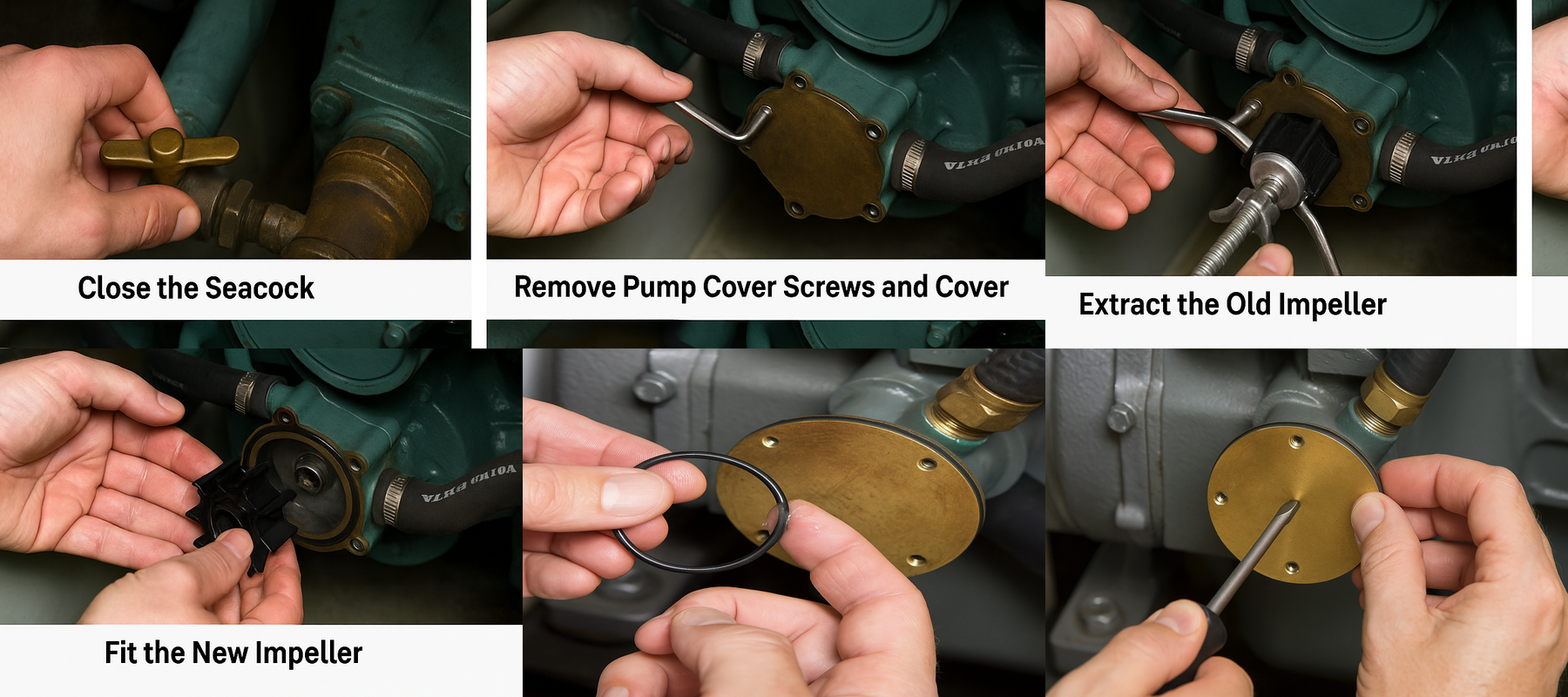 Impeller Replacement Guide for Volvo Penta MD2010, MD2020, and MD2030