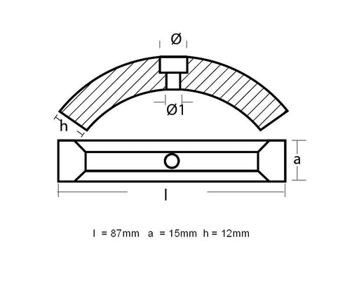 Volvo Penta split collar anode, from parts4engines.com