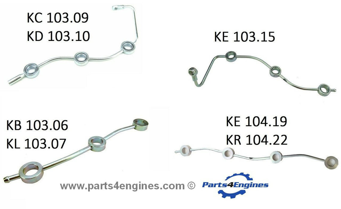 Perkins 100 series fuel leak off pipes (fuel return pipes) - parts4engines.com