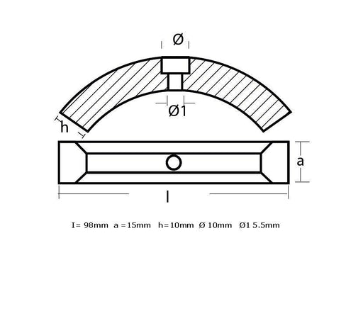 Volvo Penta split collar anode, from parts4engines.com