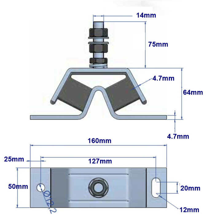 Yanmar 1GM engine mount - parts4engines.com