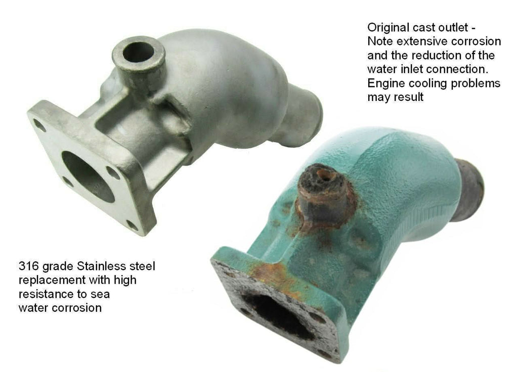 Volvo Penta MD2030 Stainless Steel Exhaust Outlet Kit - equivalent to 861906