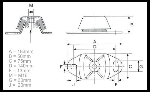 Volvo Penta D2-40 Engine Mount