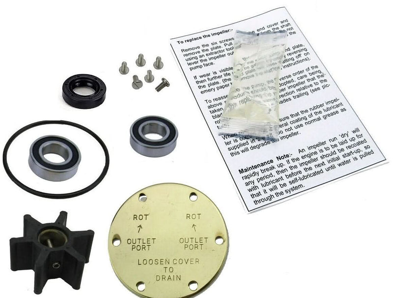 Yanmar 3GM30F Raw water pump rebuild kit - parts4engines.com