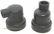 Perkins 4.154 Heat Exchanger End Caps (One) Straight & (One) Right Angle 90Â° Cap / Without Hose Clips