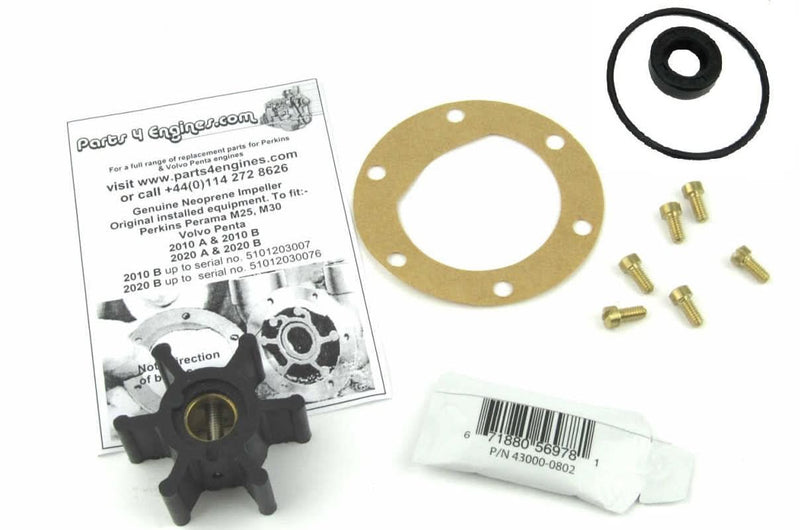 Volvo Penta MD2040 Raw Water Pump, Impeller & Service Kit Early Rebuild Kit