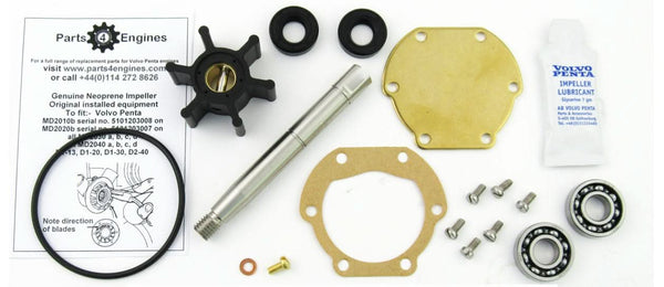 Volvo Penta Raw Sea Water Pump Repair rebuild Kit 3 Volvo Penta Raw Sea Water Pump Repair rebuild Kit 3