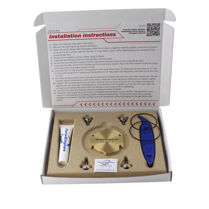 Speedseal Raw Water Pump Cover Plate Kit Volvo Penta D1-30