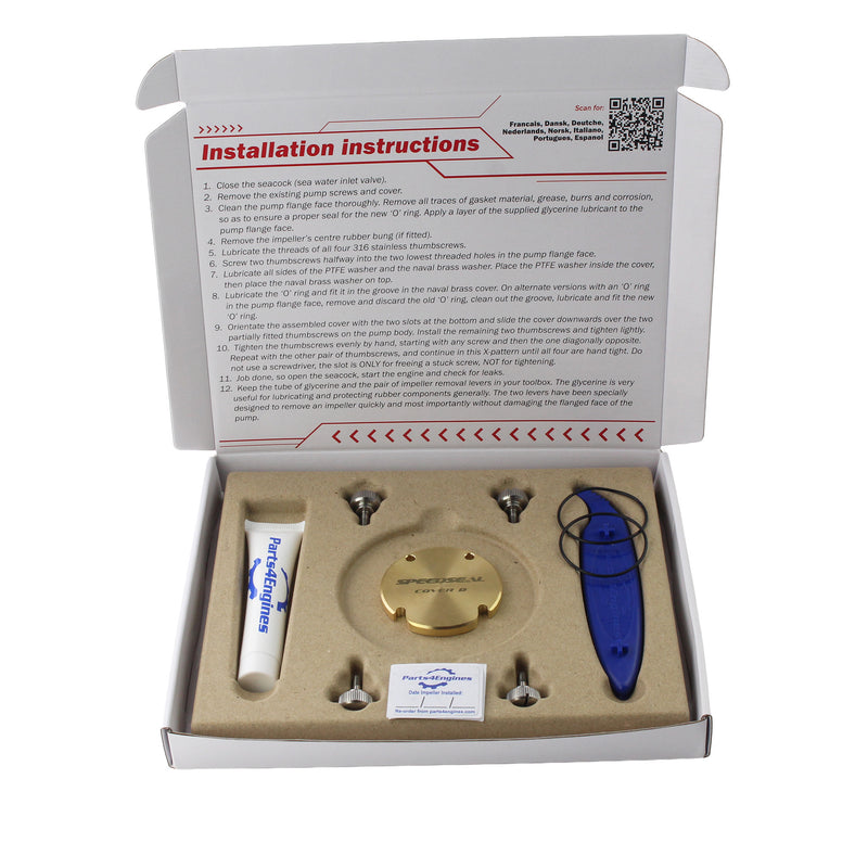 Speedseal Raw Water Pump Cover Plate Kit Volvo Penta MD11D