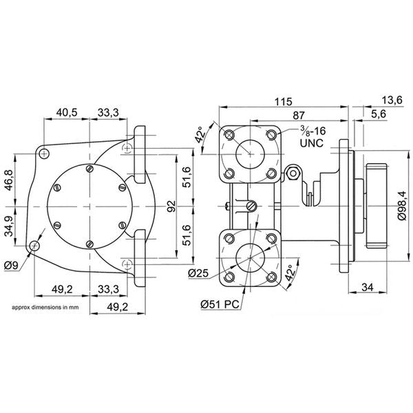Jabsco pump dimensions flanged