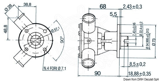 Perkins Prima M80T Raw Water Pump