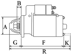 Yanmar 3GM Starter motor - parts4engines.com