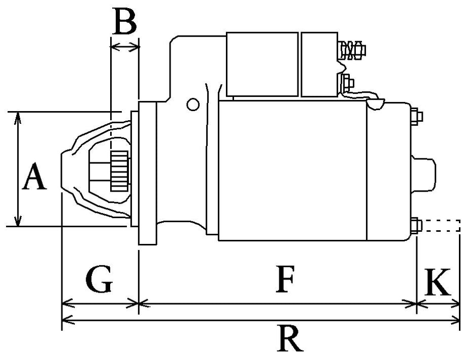 Yanmar 2GM20 Starter motor - parts4engines.com