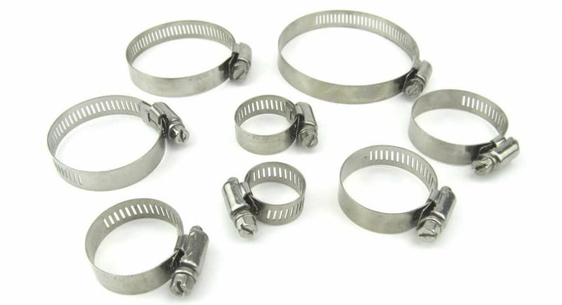 Stainless Steel hose clips, from parts4engines.com