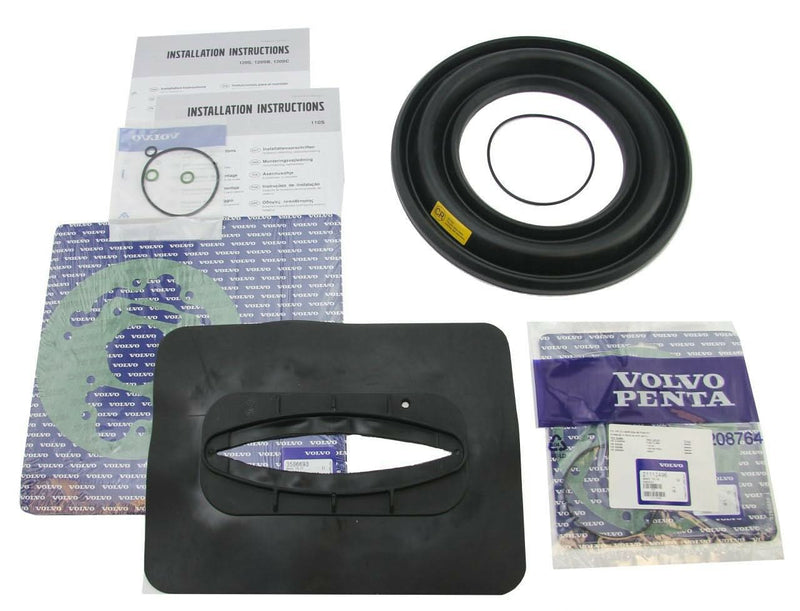 Volvo Penta Rubber Diaphragm  and Gasket Kit for 110S, 120S, 130S, 150S and MS25S  Sail Drive  from parts4engines.com