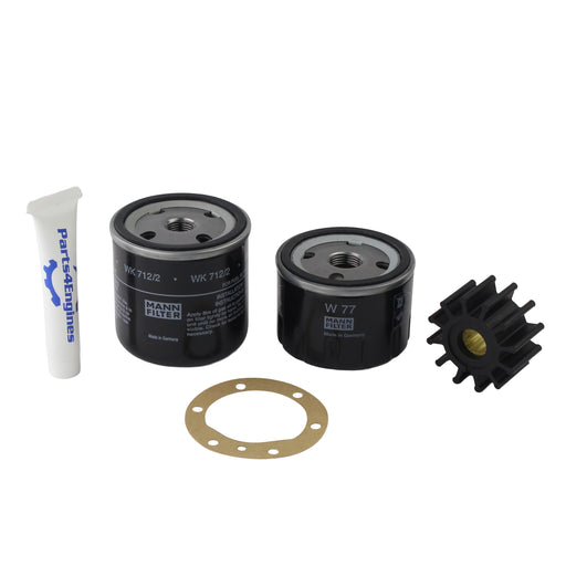 Volvo Penta marine engine annual service kit with oil filter fuel filter and impeller from Parts4engines.com