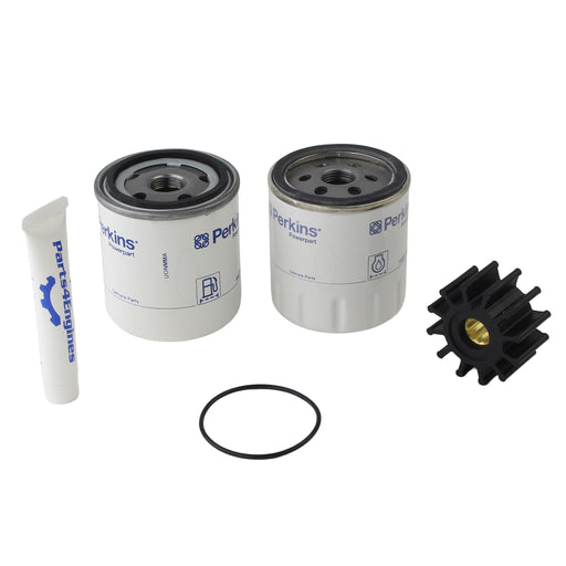 Volvo Penta marine engine annual service kit with oil filter fuel filter and impeller from Parts4engines.com