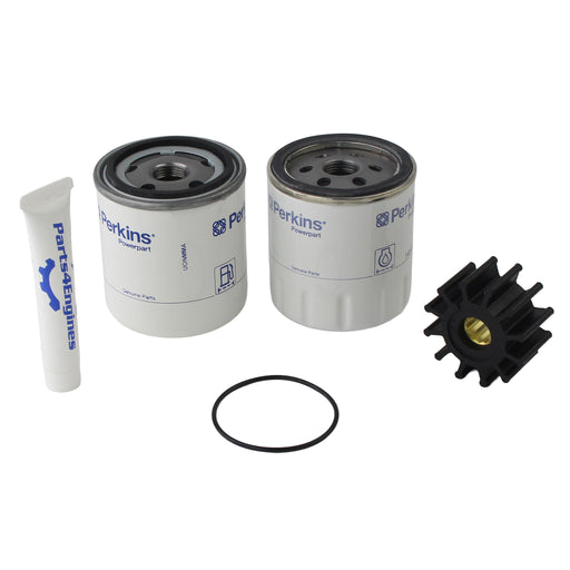 Volvo Penta marine engine annual service kit with oil filter fuel filter and impeller from Parts4engines.com