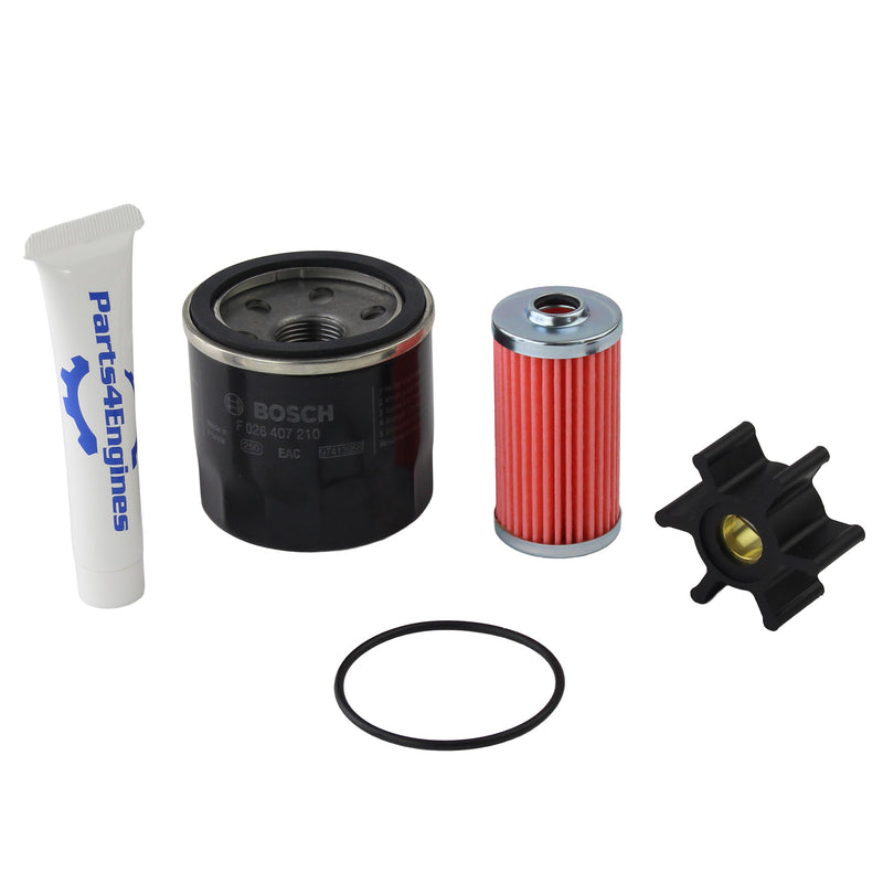 Yanmar marine engine annual service kit with oil filter fuel filter and impeller from Parts4engines.com