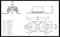 Volvo Penta MD2040 engine mount technical drawing