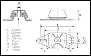 Perkins Perama M30 marine engine mounting data - parts4engines.com