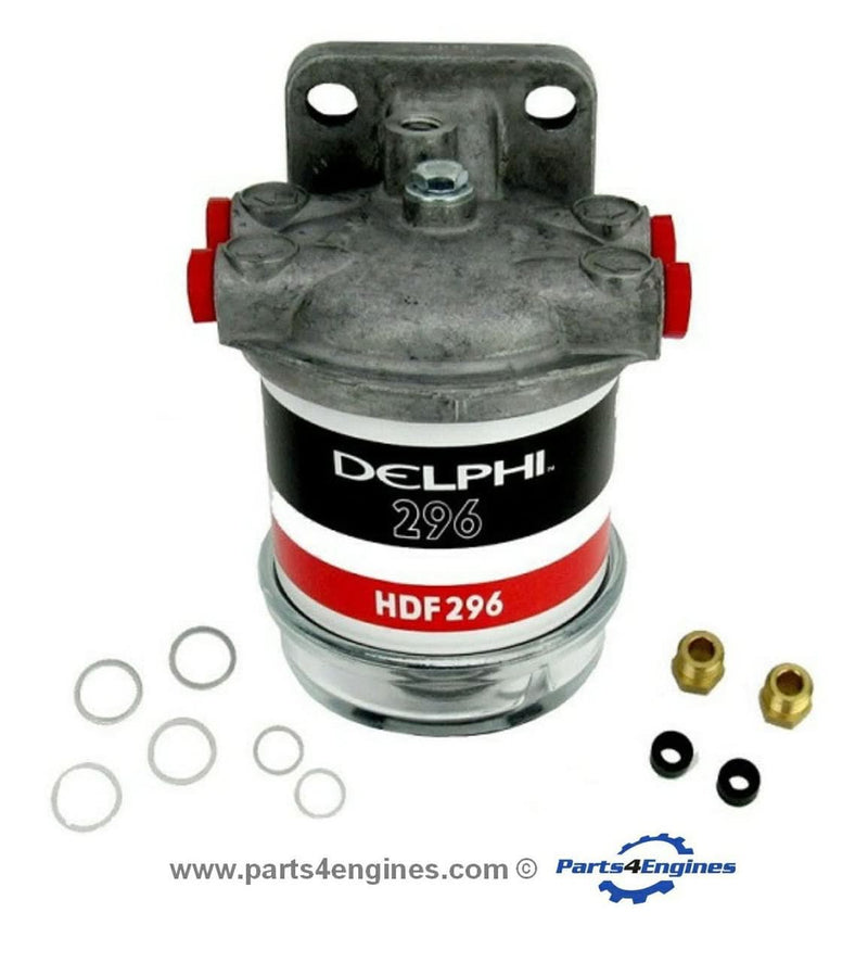 Perkins M90 fuel filter assembly with glass bowl - parts4engines.com