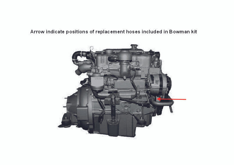 Kit di sostituzione del tubo del liquido di raffreddamento Perkins 4.108M