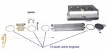 Early combined heat exchanger and oil cooler - Perkins 4.108M Heat Exchanger & Oil Cooler Seal Kits from parts4engines.com