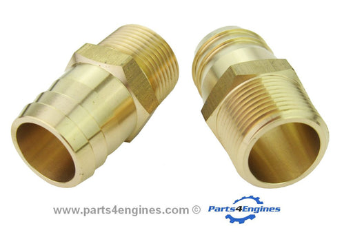 Perkins 4.107 Raw Water Pump Hose Tails pair from parts4engines.com