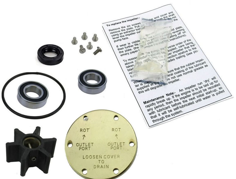 Yanmar 2GM20YEU & 3GM30YEU Raw water pump rebuild kit - parts4engines.com