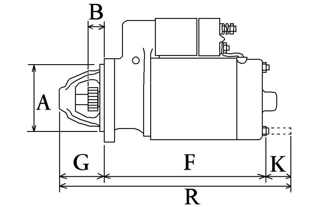 Perkins 400 series Starter Motor 0.8KW from Parts4Engines