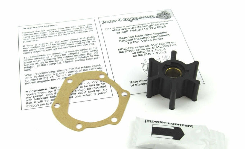 Volvo Penta MD2010 Raw Water Pump, Impeller & Service Kit