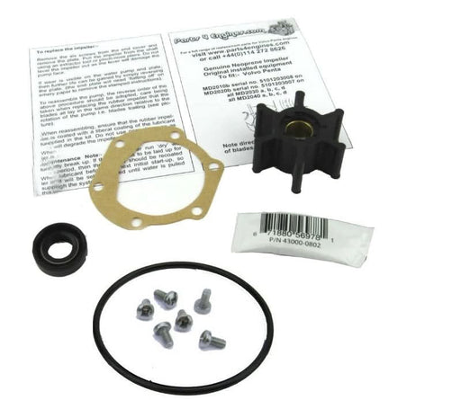 Volvo Penta AQ115 & AQ130 Water Pump Rebuild Kit - Impeller, Gaskets & Seals OEM